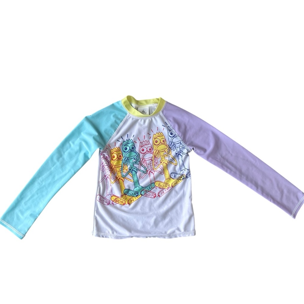 Disney Toy Story Forky Rash Guard Kids size 5/6 Long Sleeve Swim Top Pixar